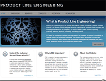 Tablet Screenshot of productlineengineering.com